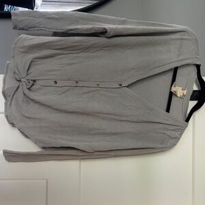 Gray Button-Up Cardigan